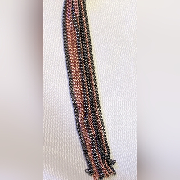 Fabulous Nakamol Mixed Media Fringe Tassel Necklace Pearls Crystals Rose Gold - Picture 11 of 12